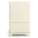 Bowfront Ivory Bedside Chest of Drawers
