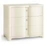 Bowfront Ivory Bedside Chest of Drawers