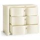 Bowfront Ivory Bedside Chest of Drawers