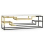Fusion Low Bronze & Brass Console