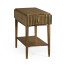 Rectangular Autumn Walnut Reeded End Table