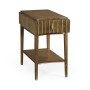 Rectangular Autumn Walnut Reeded End Table