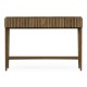 Bowed Autumn Walnut Reeded Console Table