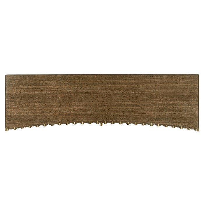 Bowed Autumn Walnut Reeded Console Table