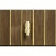 Bowed Autumn Walnut Reeded Console Table
