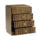 Small Autumn Walnut Reeded Chest of Drawers