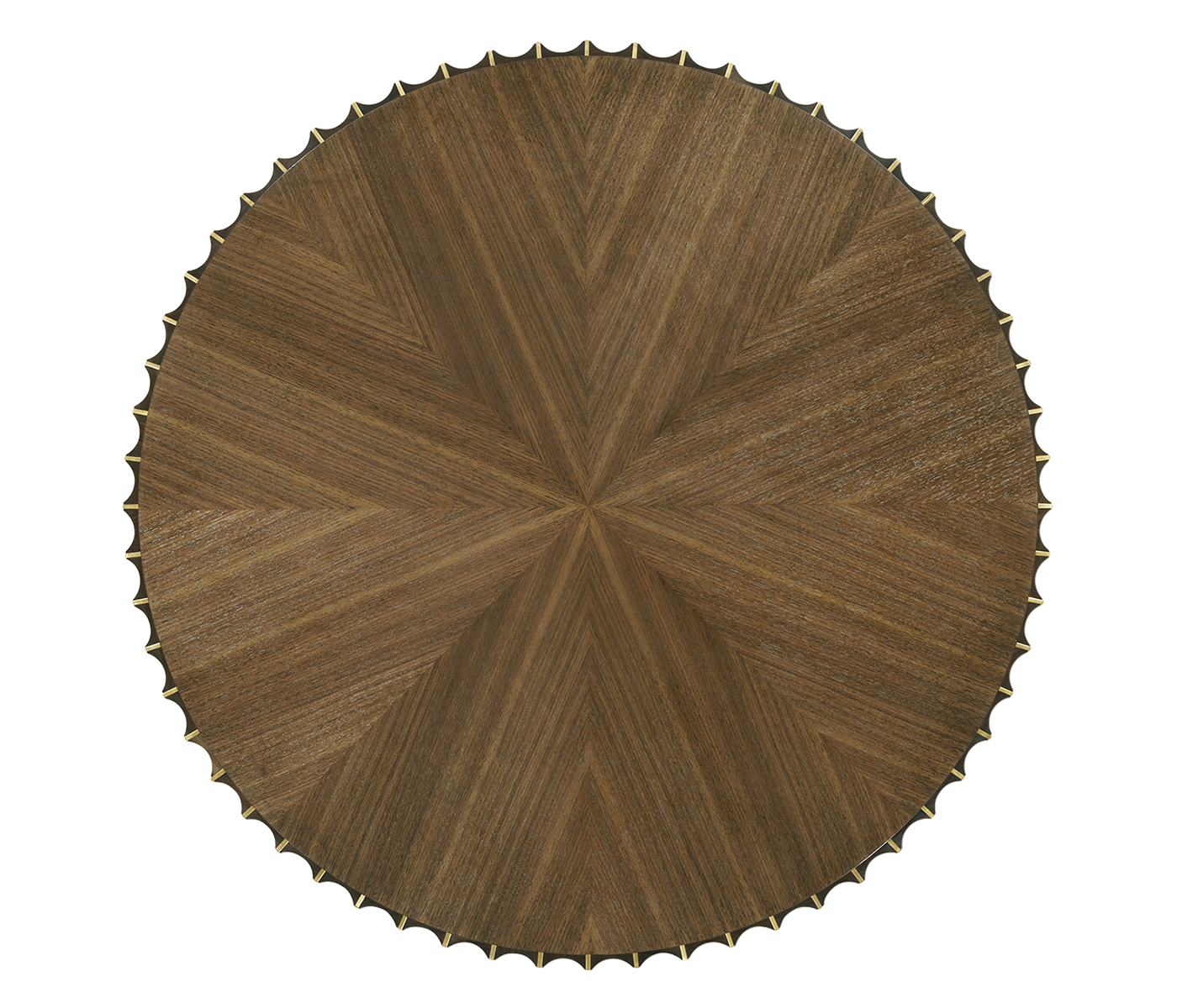Round Autumn Walnut Reeded Coffee Table