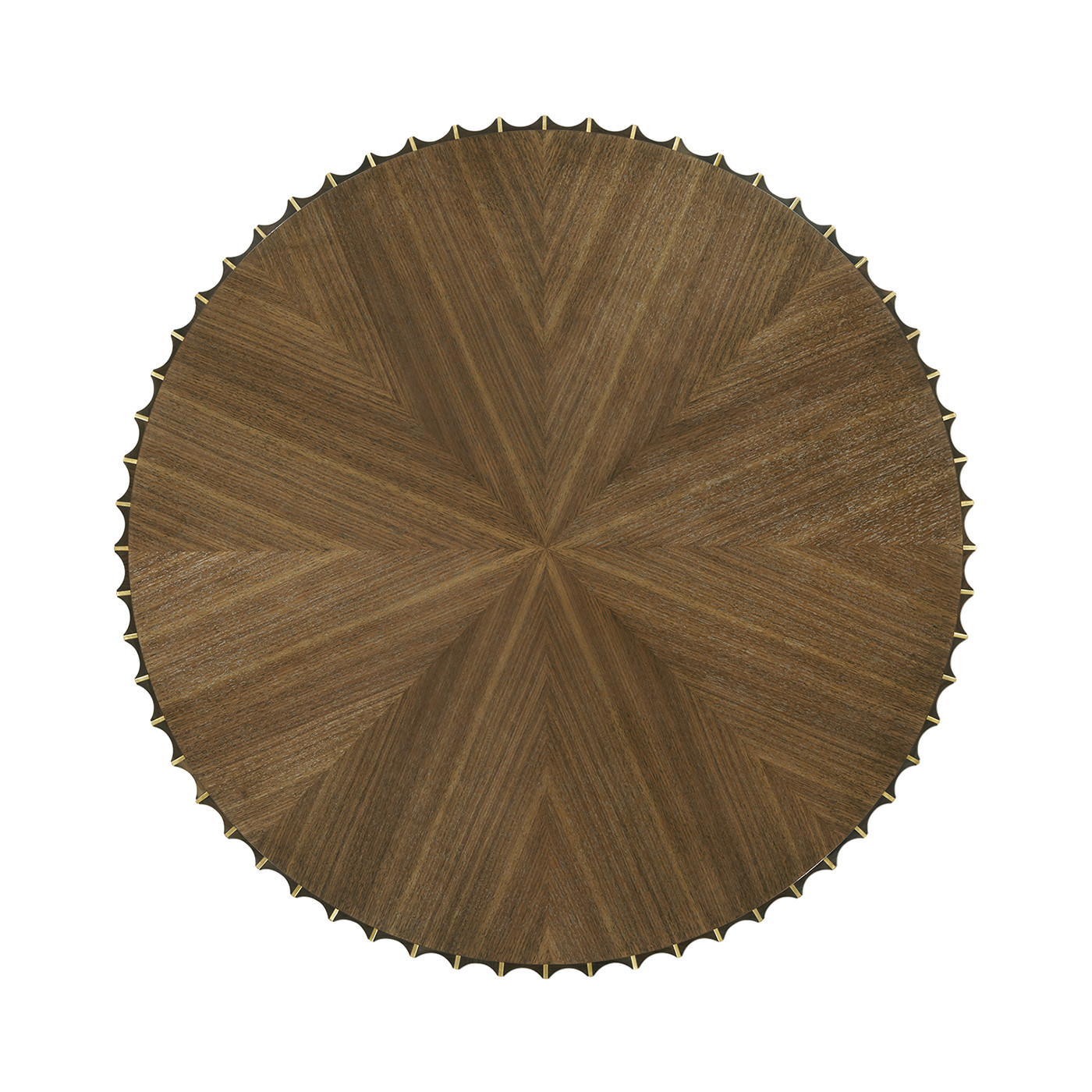 Round Autumn Walnut Reeded Coffee Table