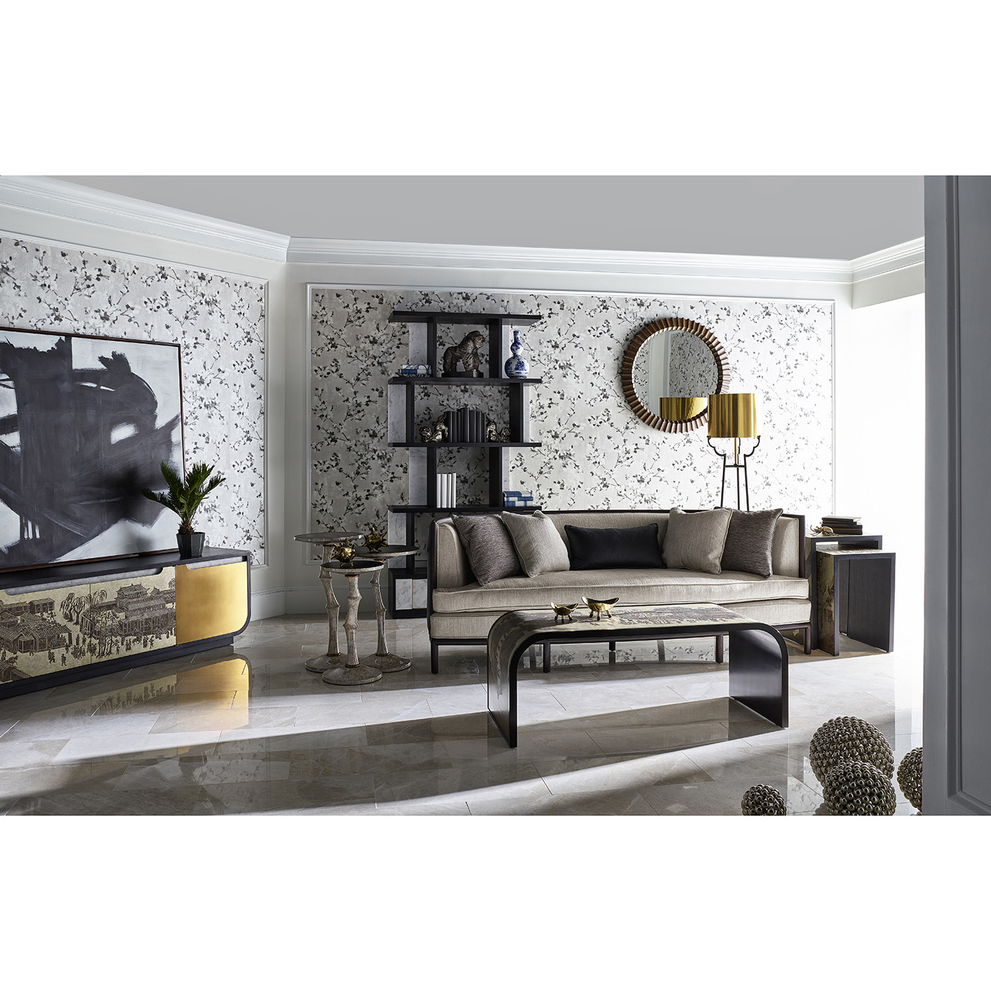 Fusion Chinoiserie Nesting Tables