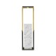 Contemporary Square Ebonised Oak & Brass Pedestal with White Calcutta Marble Centre