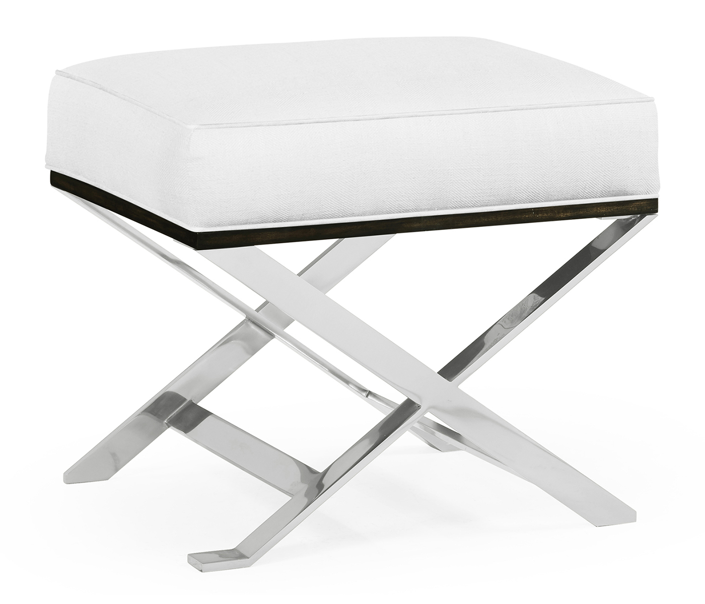 Contemporary White Stainless Steel Stool