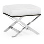 Contemporary White Stainless Steel Stool
