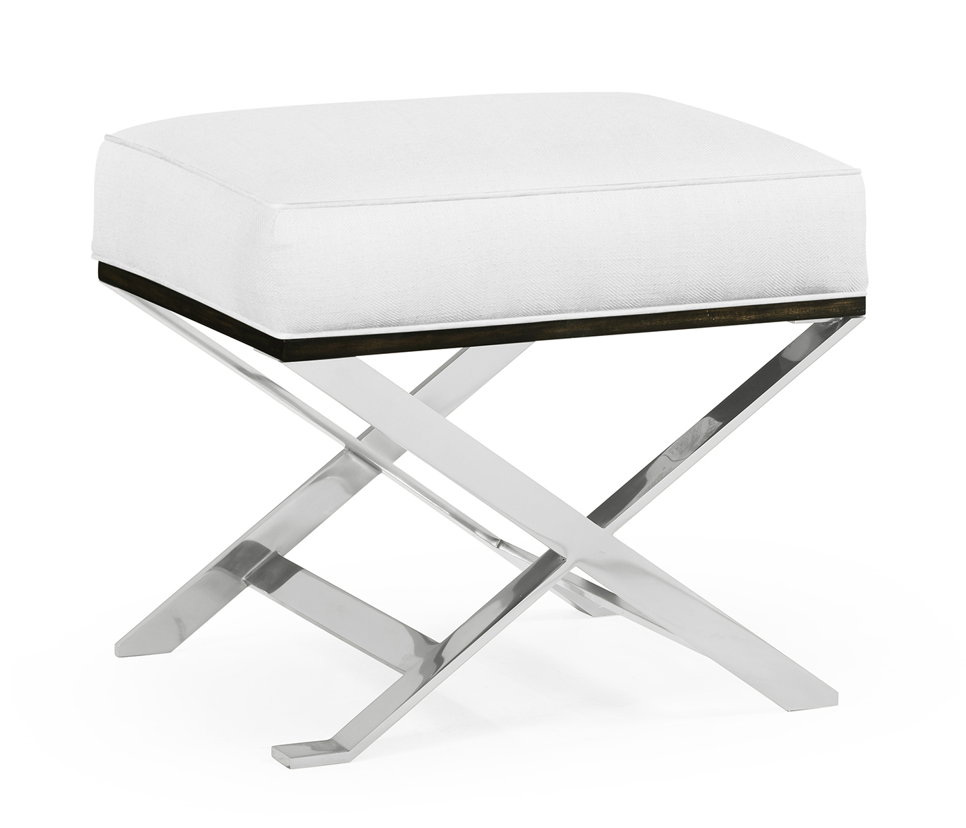 Contemporary White Stainless Steel Stool
