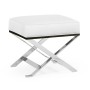 Contemporary White Stainless Steel Stool