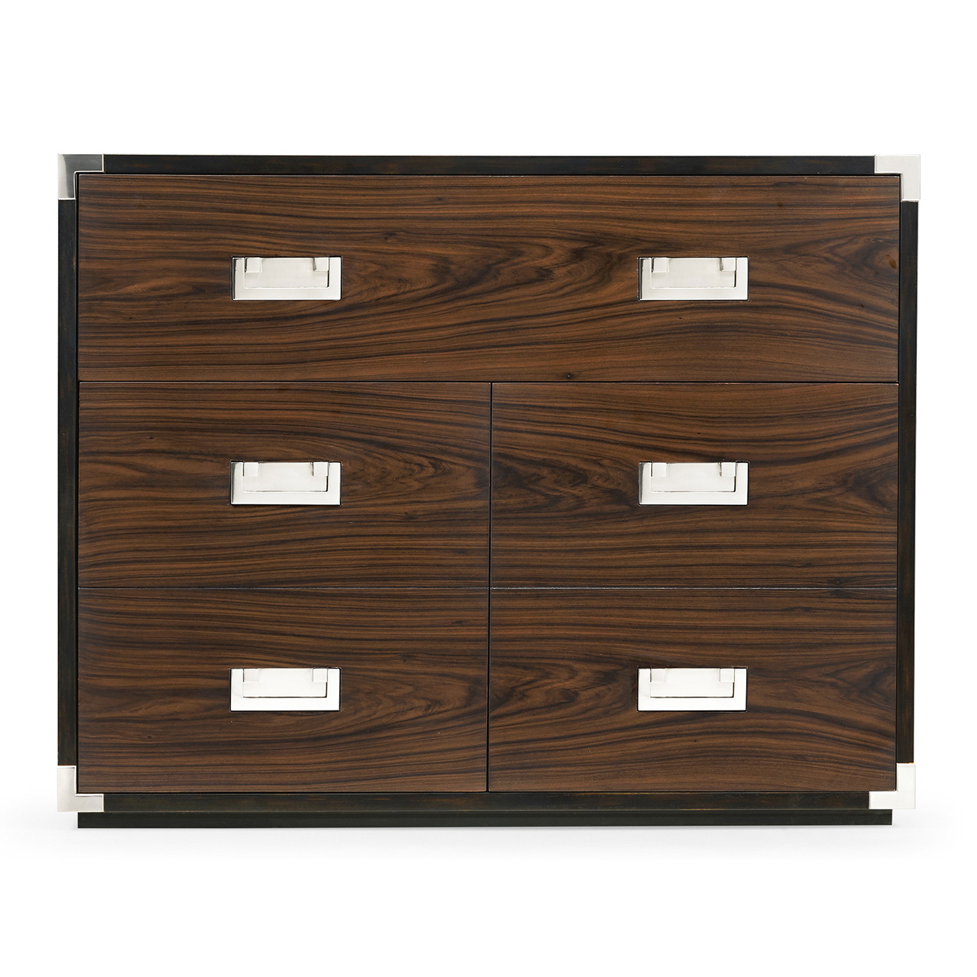 Campaign Style Dark Santos Rosewood Filing Cabinet