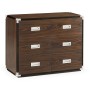 Campaign Style Dark Santos Rosewood Filing Cabinet