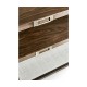 Campaign Style Dark Santos Rosewood Adjustable Storage Cabinet