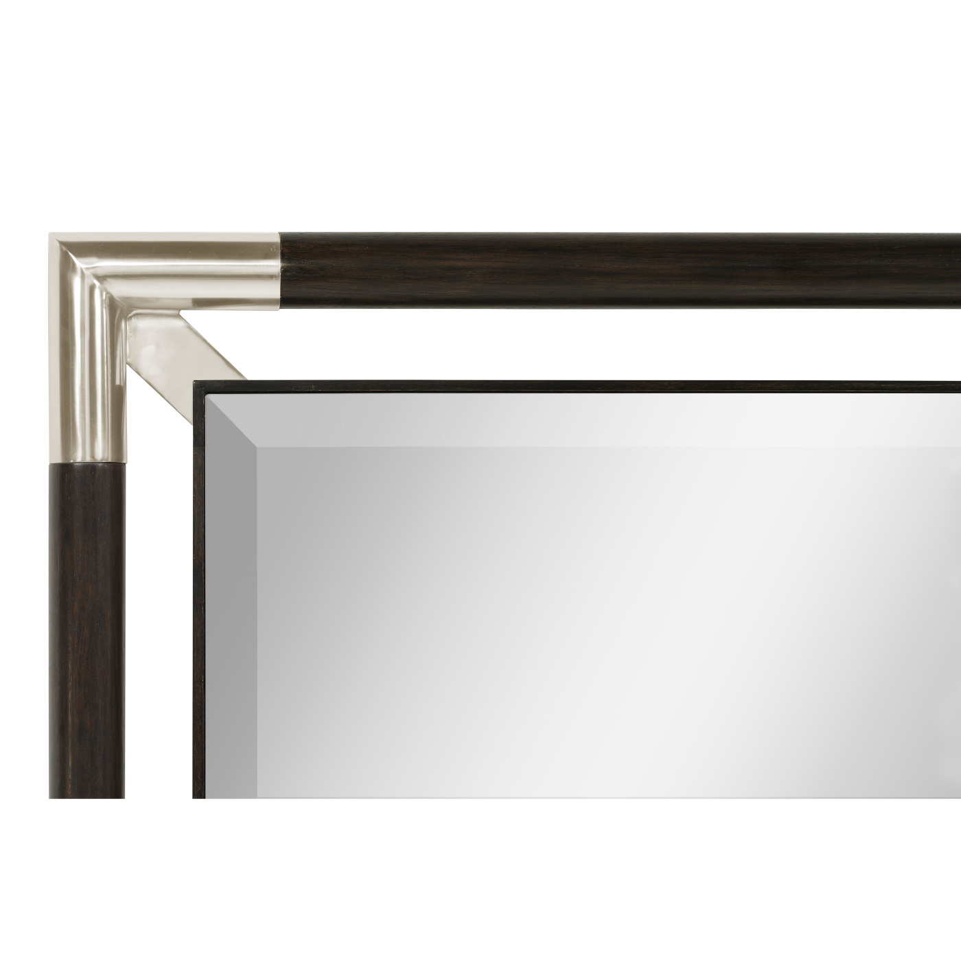 Campaign Style Charcoal Floor Standing Mirror