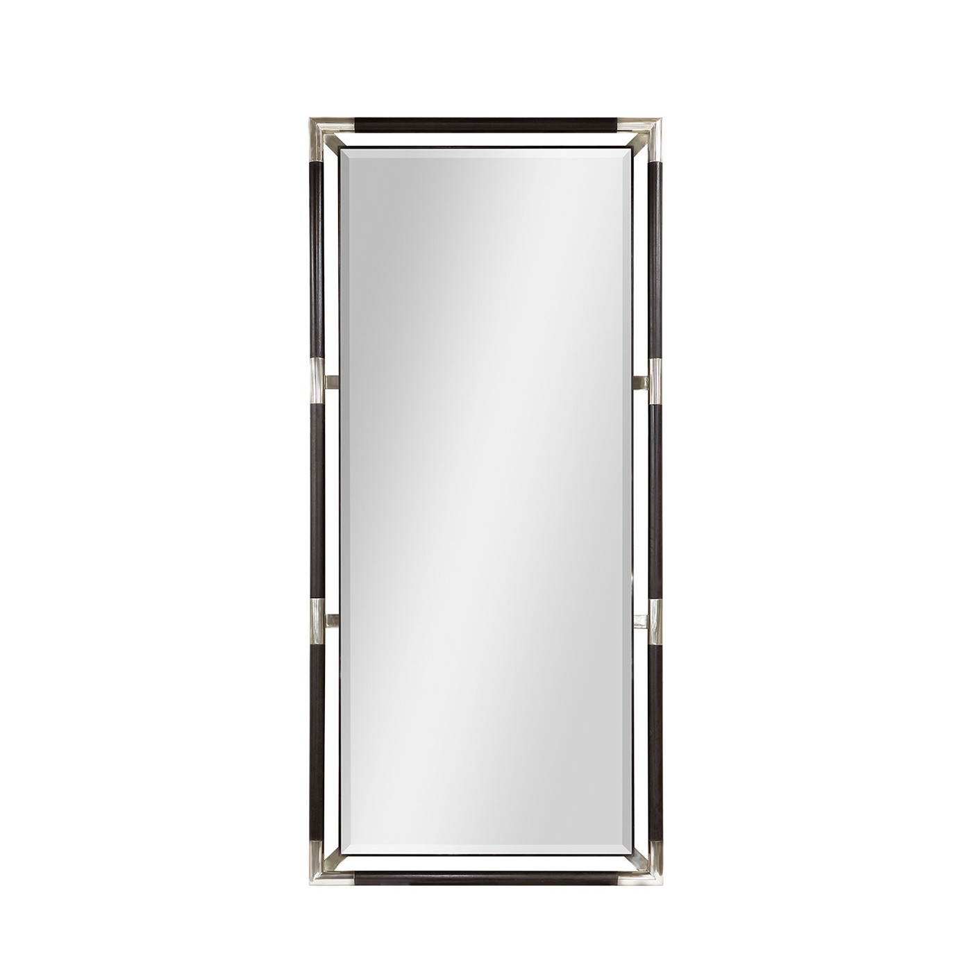 Campaign Style Charcoal Floor Standing Mirror