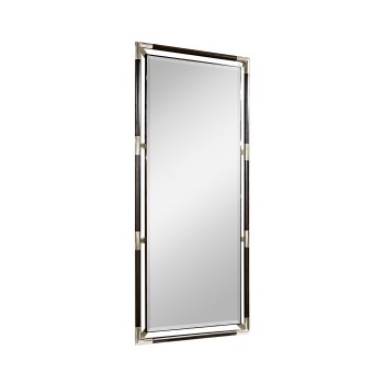 Campaign Style Charcoal Floor Standing Mirror