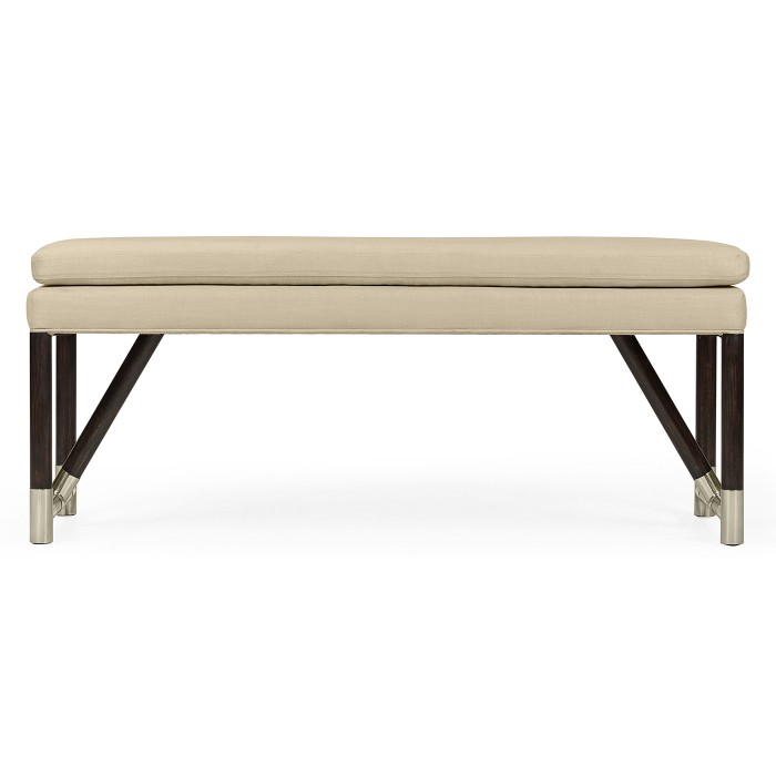 Campaign Style Charcoal Bench