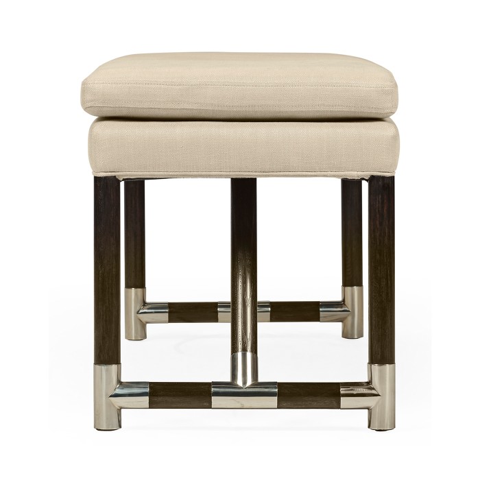 Campaign Style Charcoal Bench