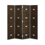Campaign Style Dark Santos Rosewood Screen, Upholstered in COM