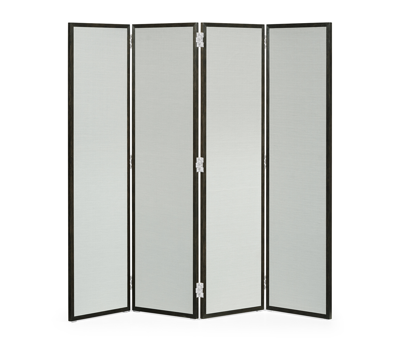 Campaign Style Dark Santos Rosewood Screen, Upholstered in COM