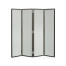 Campaign Style Dark Santos Rosewood Screen, Upholstered in COM