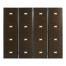 Campaign Style Dark Santos Rosewood Screen, Upholstered in COM