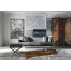 Campaign Style Dark Santos Rosewood Screen, Upholstered in COM