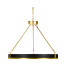 Round Contemporary Ebonised Oak & Brass Chandelier