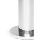 Circular Campaign Style Dark Santos Rosewood & White Stainless Steel Floor Lamp