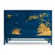 Chinoiserie Style Antique Royal Blue Chest of Drawers