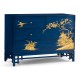 Chinoiserie Style Antique Royal Blue Chest of Drawers