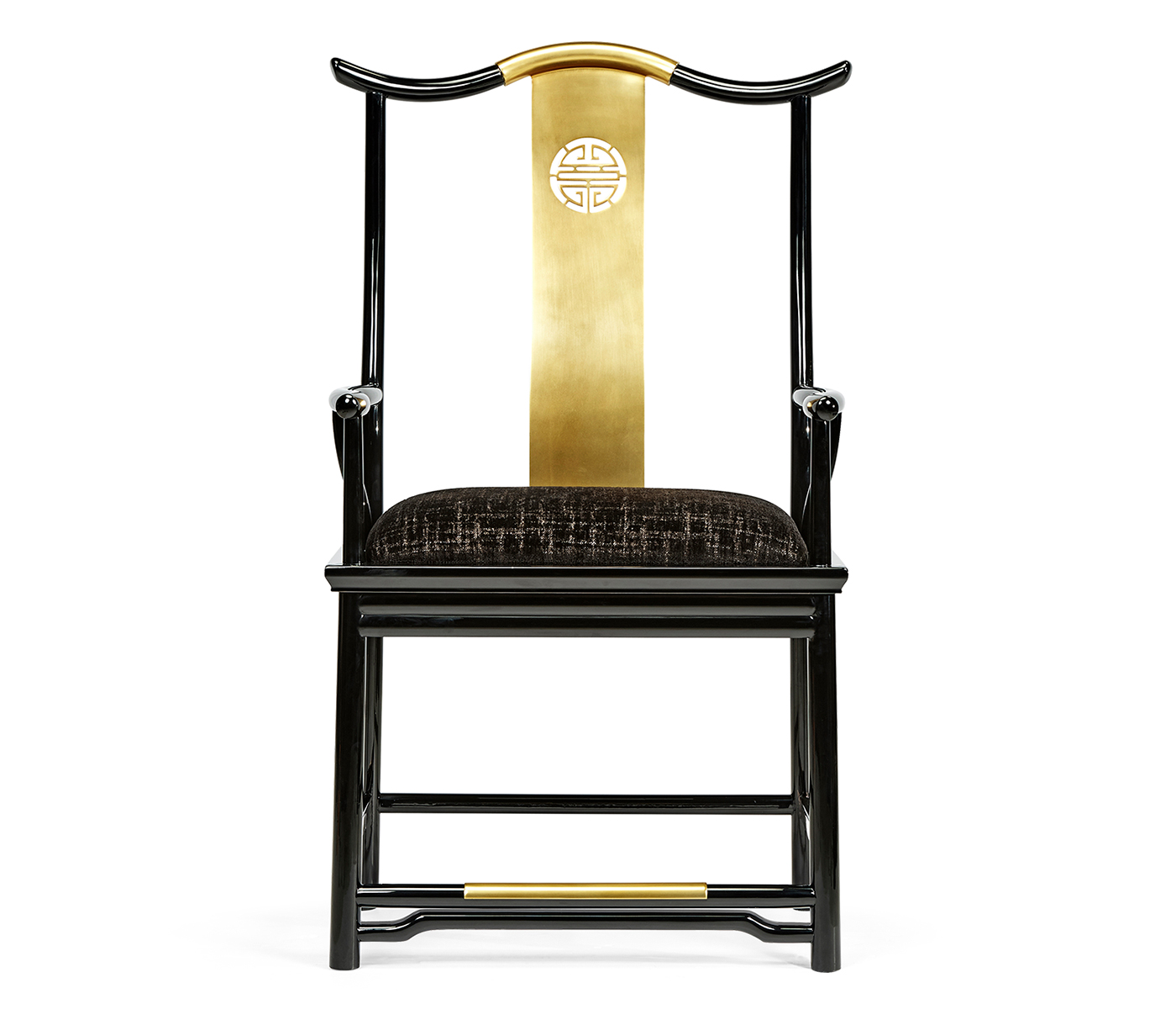 Fusion Black Gloss Dining Arm Chair