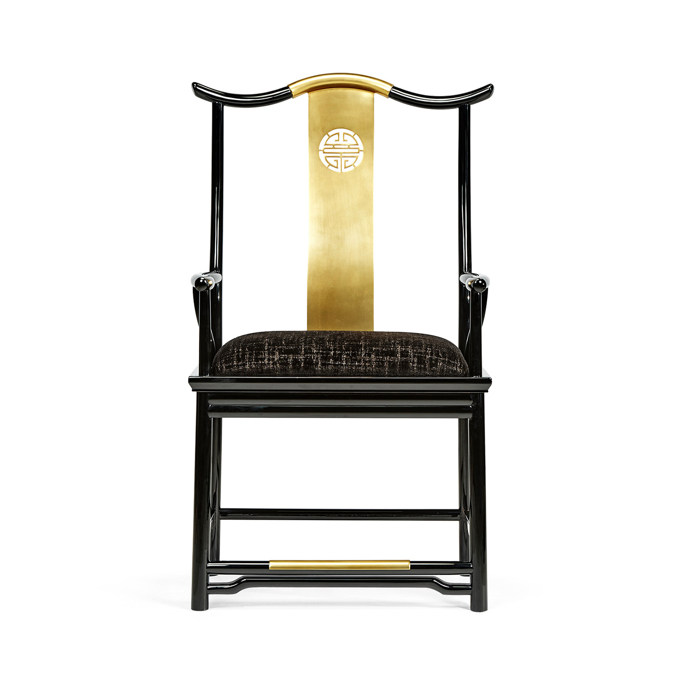Fusion Black Gloss Dining Arm Chair