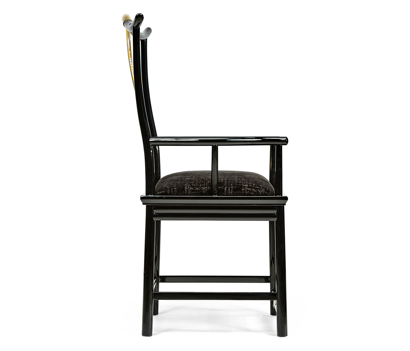 Fusion Black Gloss Dining Arm Chair