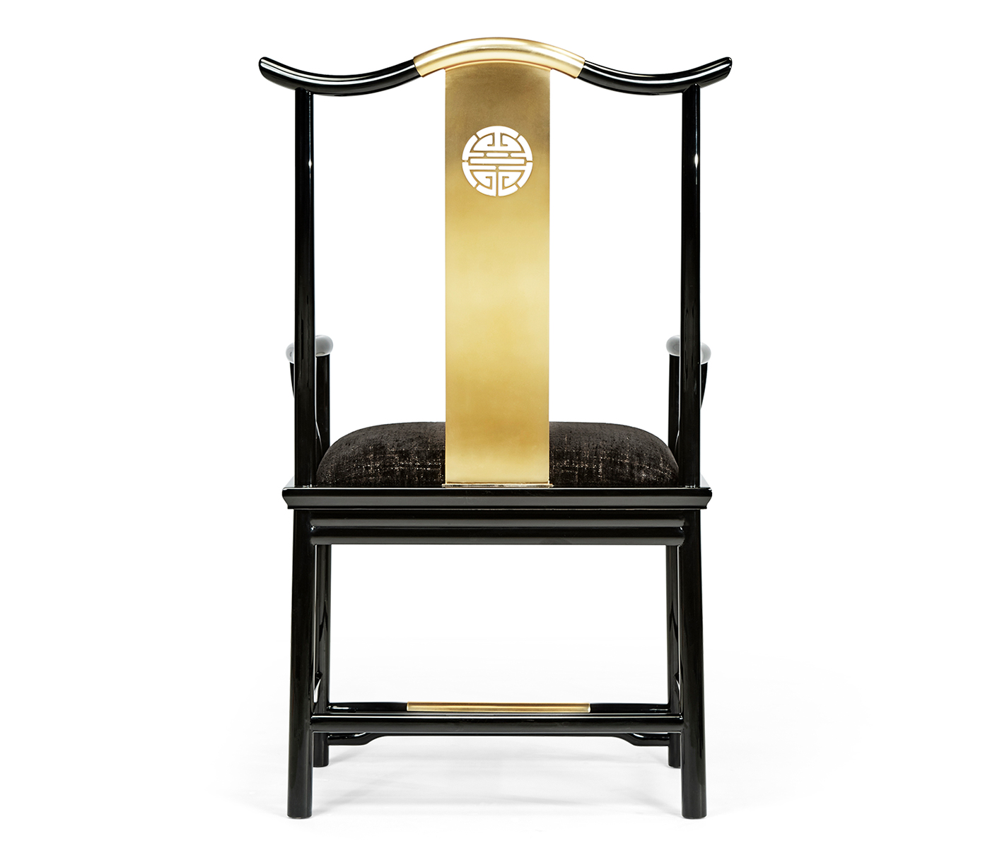 Fusion Black Gloss Dining Arm Chair