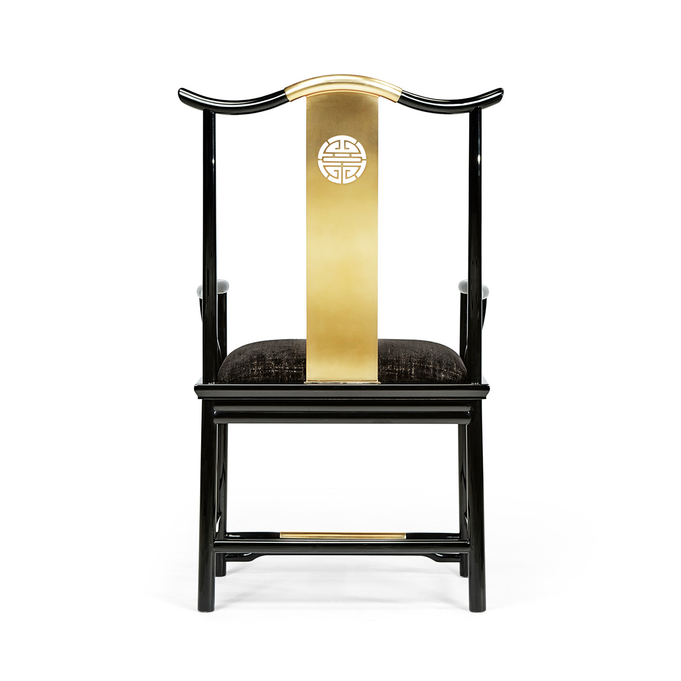 Fusion Black Gloss Dining Arm Chair