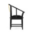 Fusion Rounded Black Gloss Dining Arm Chair