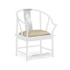 Fusion Rounded White Gloss & Stainless Steel Dining Arm Chair