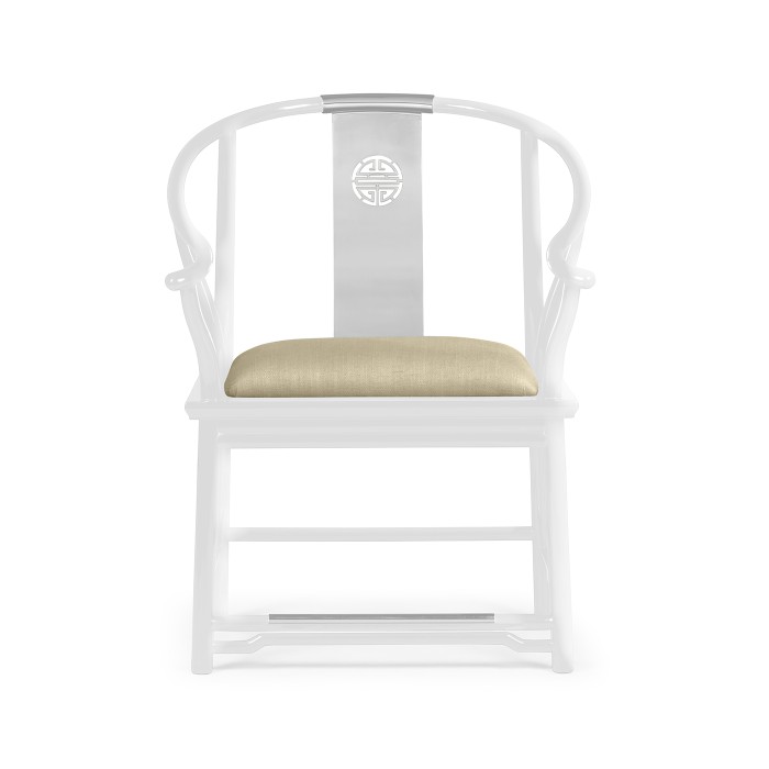 Fusion Rounded White Gloss & Stainless Steel Dining Arm Chair