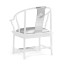 Fusion Rounded White Gloss & Stainless Steel Dining Arm Chair
