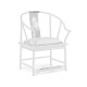Fusion Rounded White Gloss & Stainless Steel Dining Arm Chair