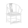 Fusion Rounded White Gloss & Stainless Steel Dining Arm Chair