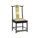 Fusion Black Gloss & Brass Dining Side Chair