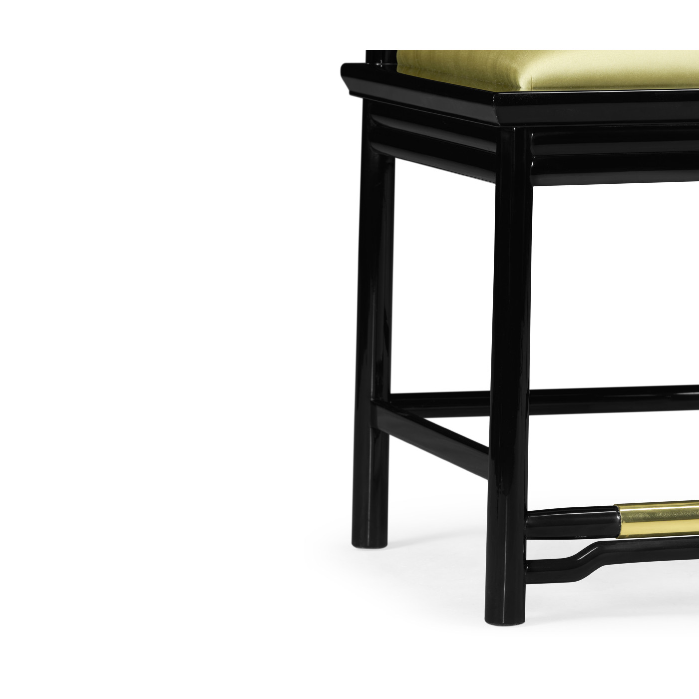 Fusion Black Gloss & Brass Dining Side Chair