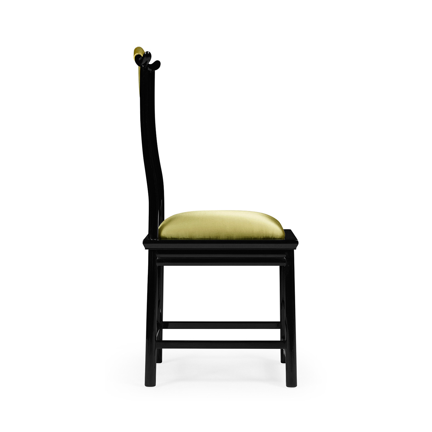Fusion Black Gloss & Brass Dining Side Chair