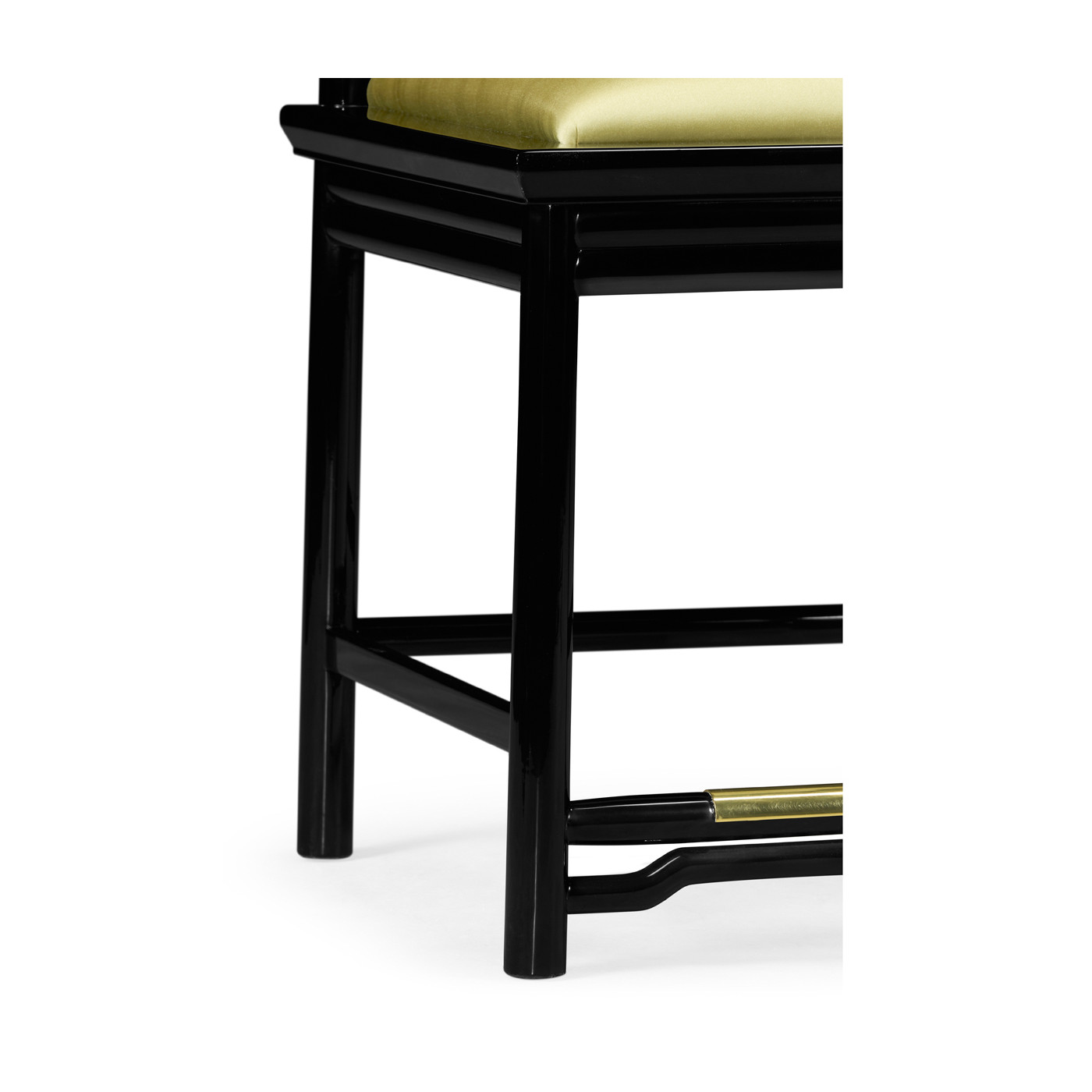 Fusion Black Gloss & Brass Dining Side Chair